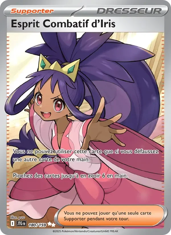 Carte Pokémon Esprit Combatif d'Iris — Aventures Ensemble
