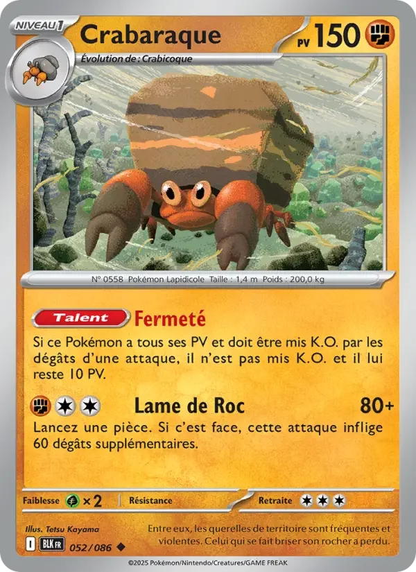Carte Pokémon Crabaraque — Foudre Noire