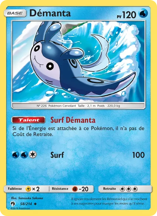 Carte Pokémon Démanta — Tonnerre Perdu