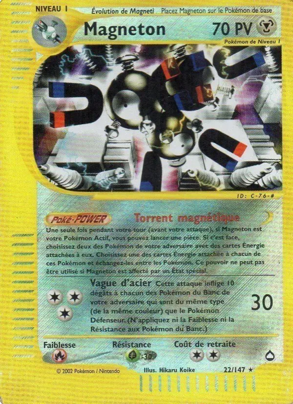 Carte Pokémon Magneton — Aquapolis