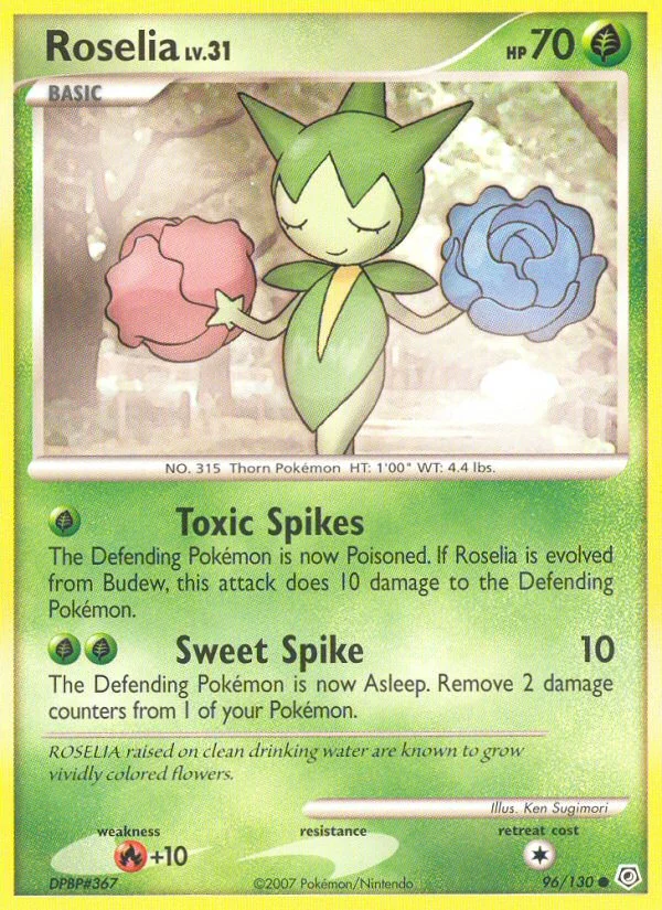 Carte Pokémon Roselia — Diamant & Perle
