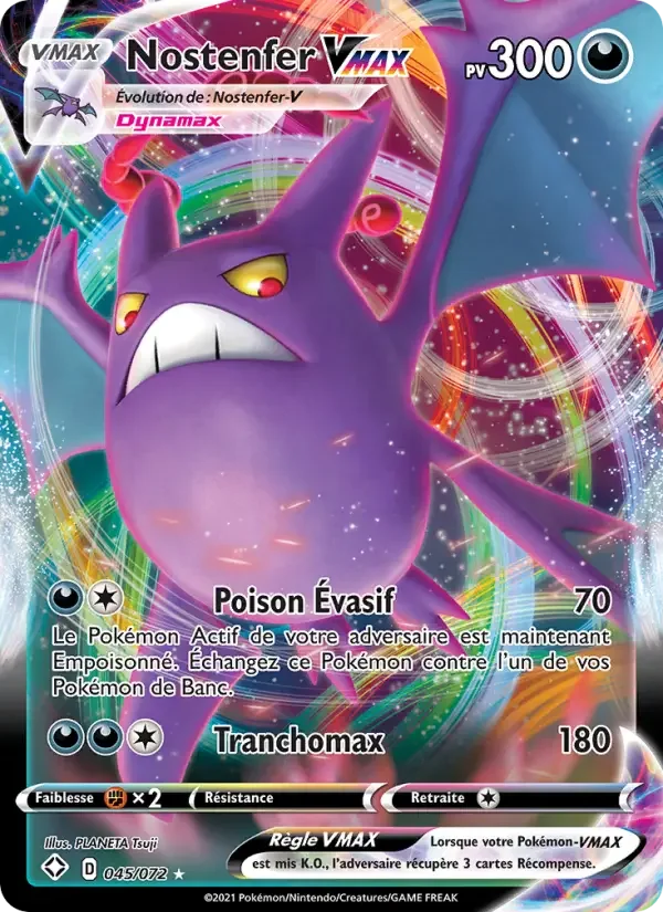 Carte Pokémon Nostenfer VMAX — Destinées Radieuses