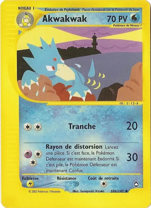 Carte Pokémon Akwakwak — Aquapolis