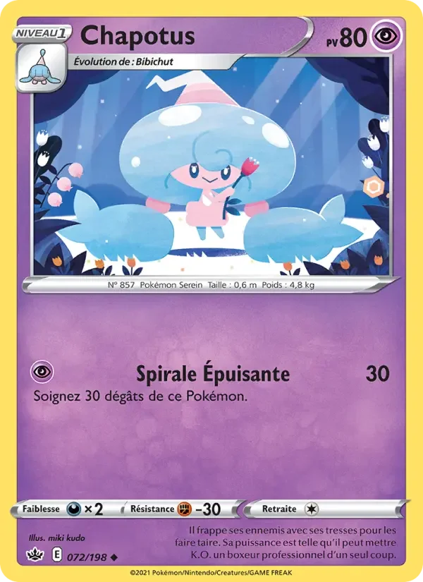 Carte Pokémon Chapotus — Règne de Glace