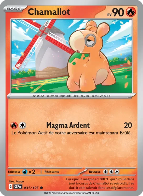 Carte Pokémon Chamallot — Flammes Obsidiennes
