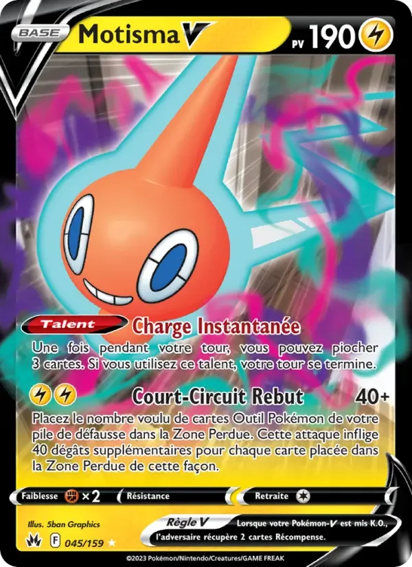 Carte Pokémon Motisma V — Zénith Suprême