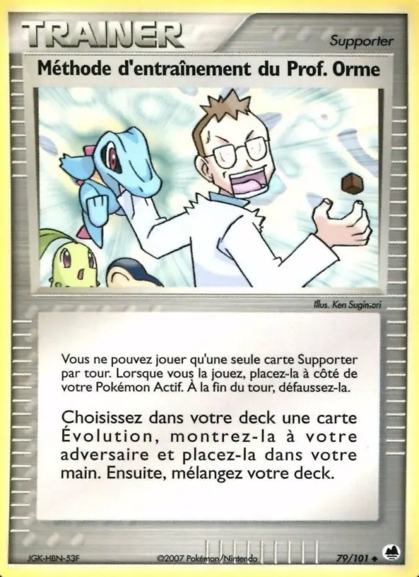 Carte Méthode d'entraînement du Prof. Orme