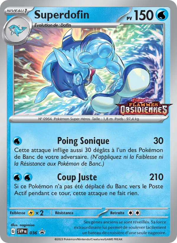 Carte Pokémon Superdofin — Promos Écarlate et Violet
