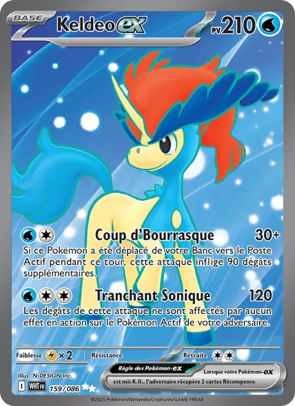 Carte Pokémon Keldeo-ex — Flamme Blanche