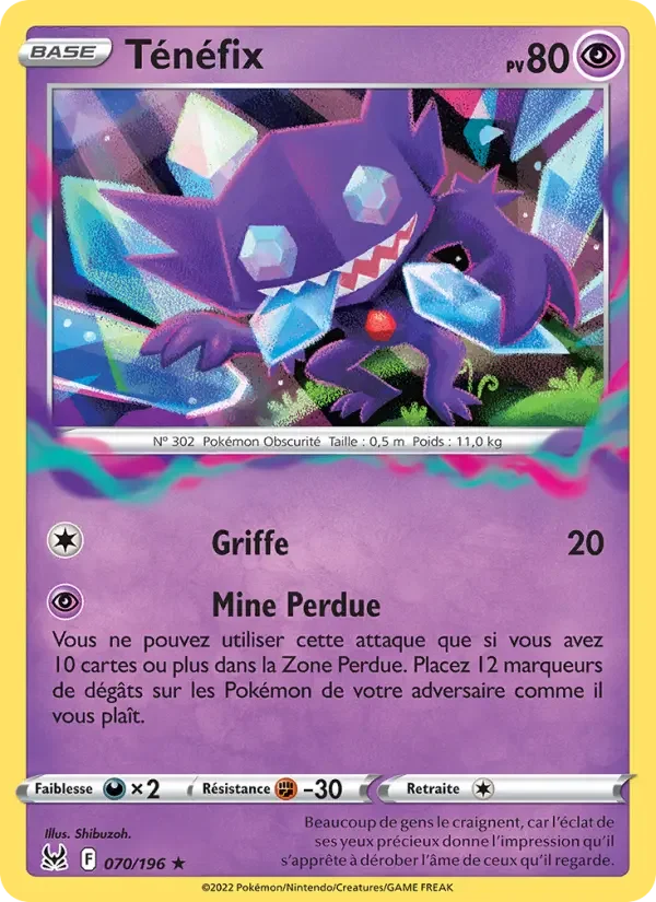 Carte Pokémon Ténéfix — Origine Perdue