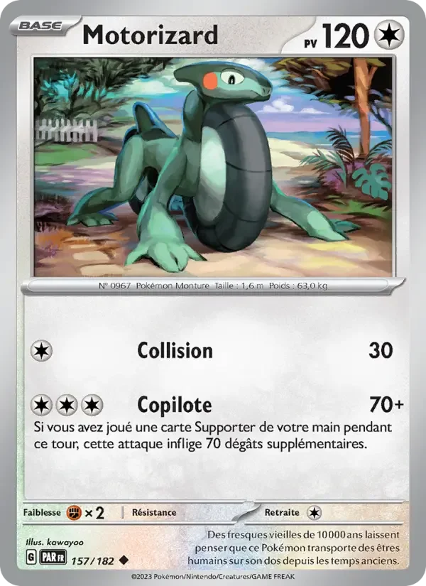 Carte Pokémon Motorizard — Faille Paradoxe