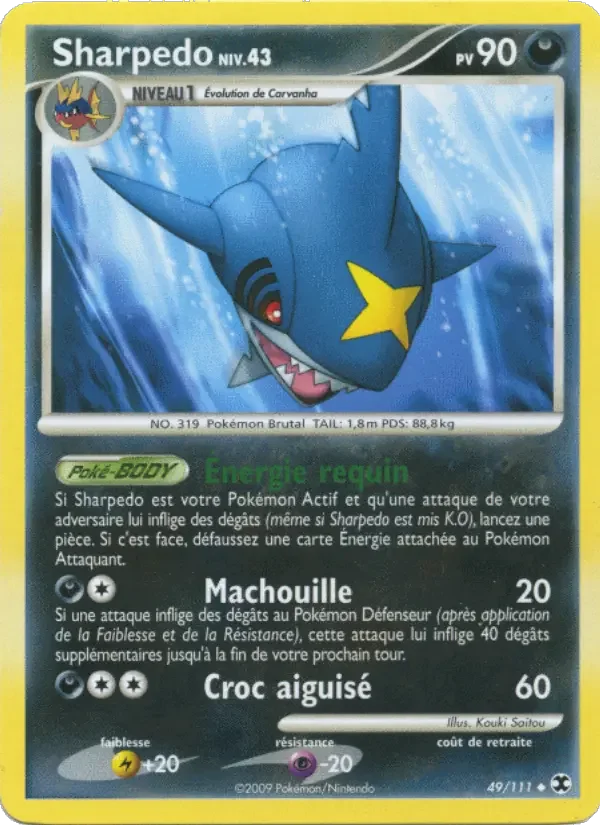 Carte Pokémon Sharpedo Niv. 43 — Rivaux Émergeants