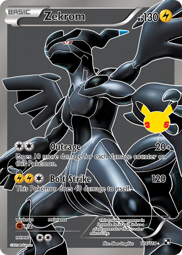 Carte Pokémon Zekrom — Célébrations