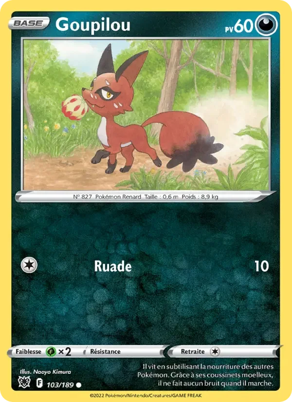 Carte Pokémon Goupilou — Astres Radieux