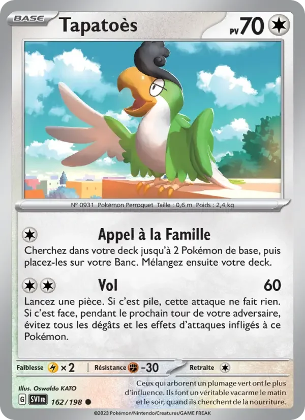 Carte Pokémon Tapatoès — Écarlate et Violet