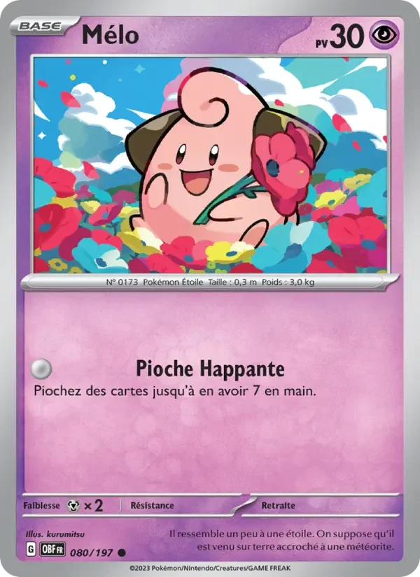 Carte Pokémon Mélo — Flammes Obsidiennes