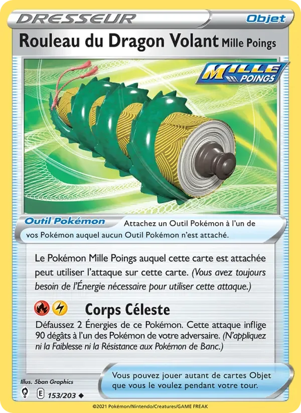 Carte Pokémon Rouleau du Dragon Volant Mille Poings — Évolution Céleste