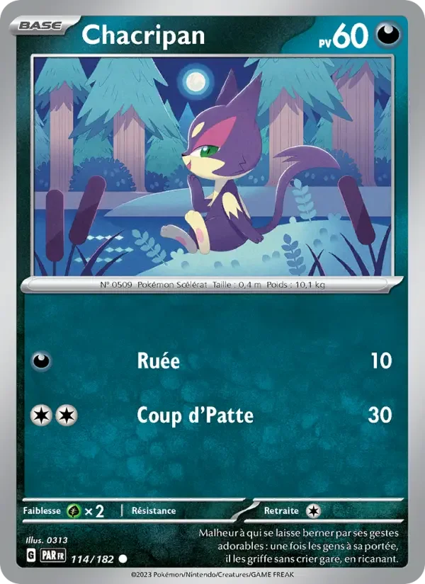 Carte Pokémon Chacripan — Faille Paradoxe
