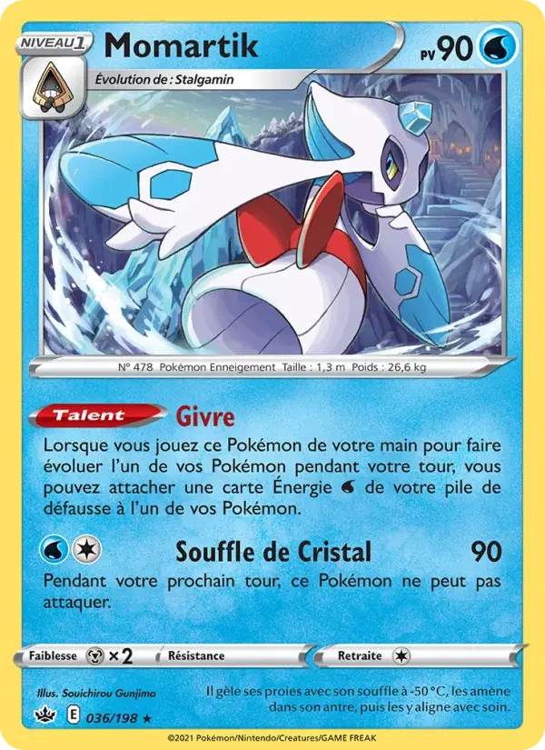 Carte Pokémon Momartik — Règne de Glace