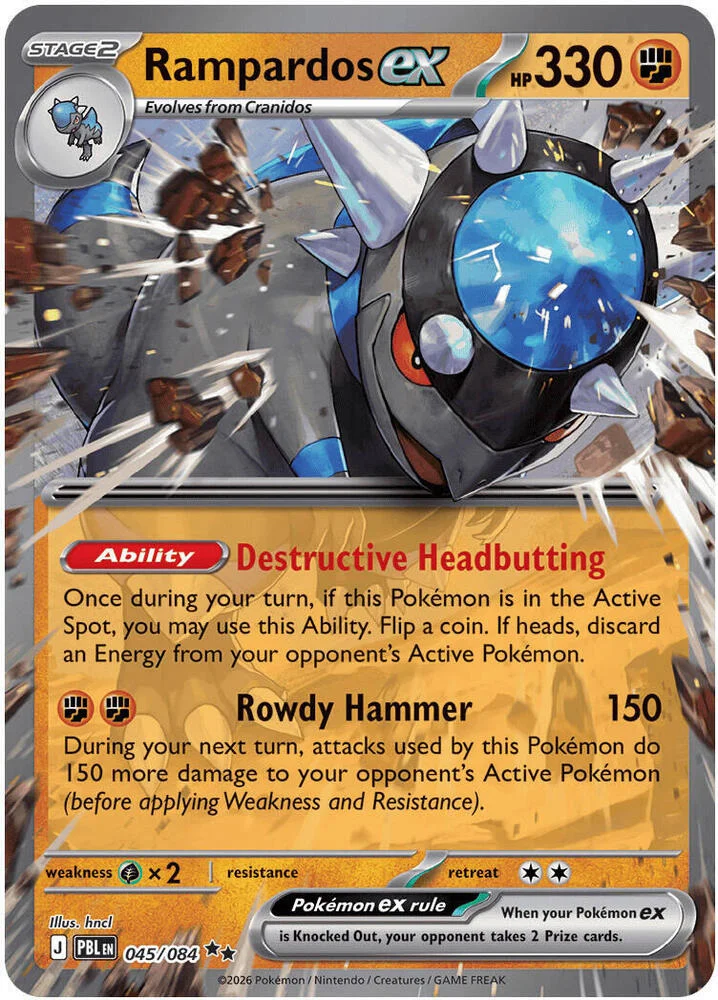 Carte Pokémon Rampardos ex — Nuit Noire
