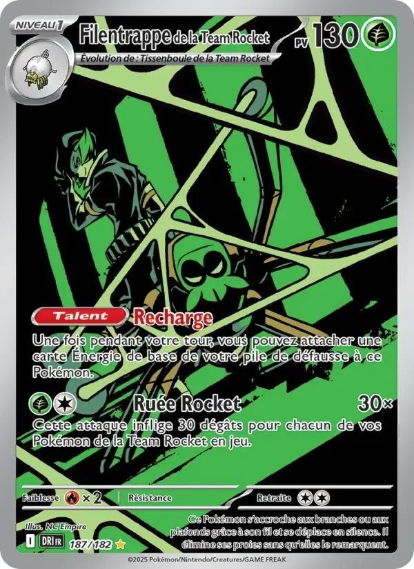 Carte Pokémon Filentrappe de la Team Rocket — Rivalités Destinées