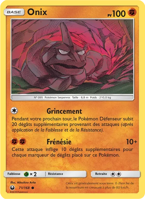 Carte Pokémon Onix — Tempête Céleste
