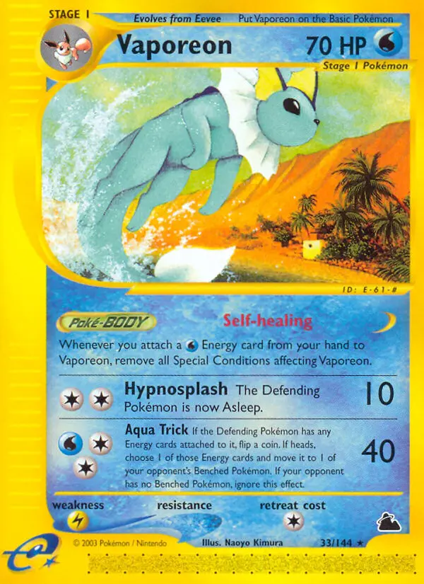 Carte Pokémon Aquali — Skyridge