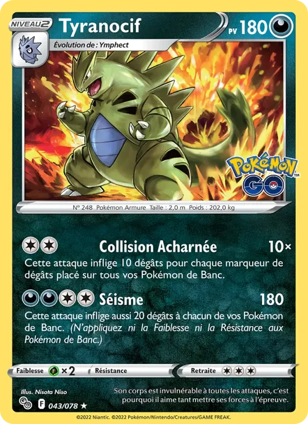Carte Pokémon Tyranocif — Pokémon GO
