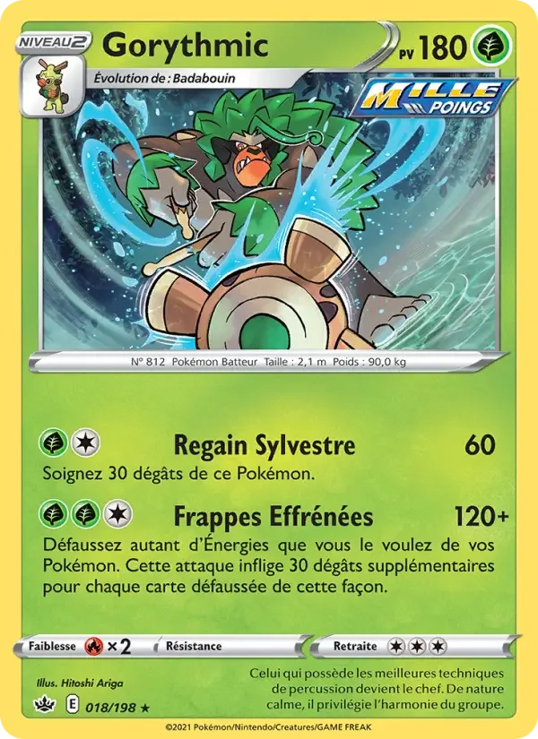 Carte Pokémon Gorythmic — Règne de Glace