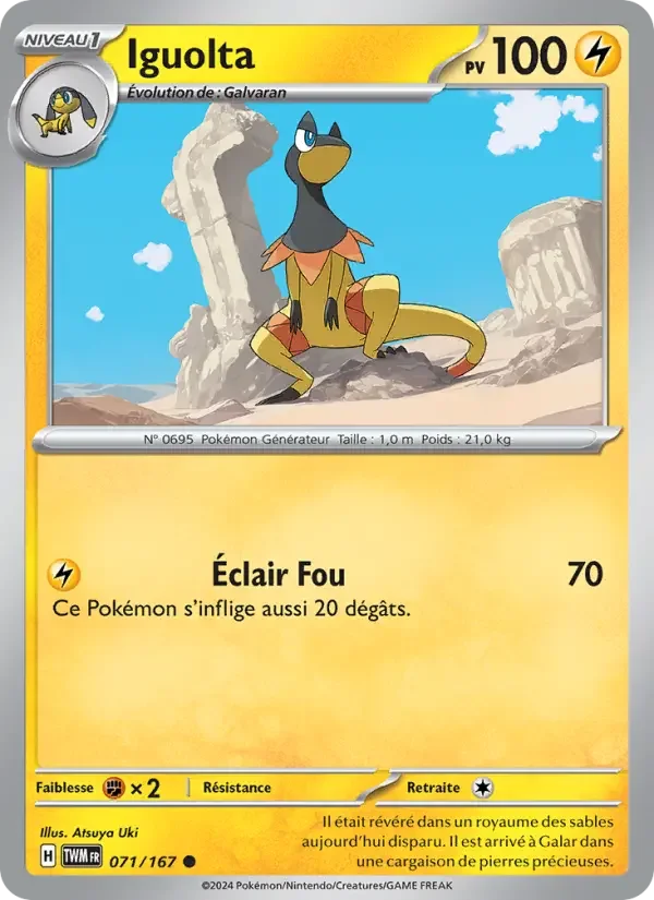 Carte Pokémon Iguolta — Mascarade Crépusculaire