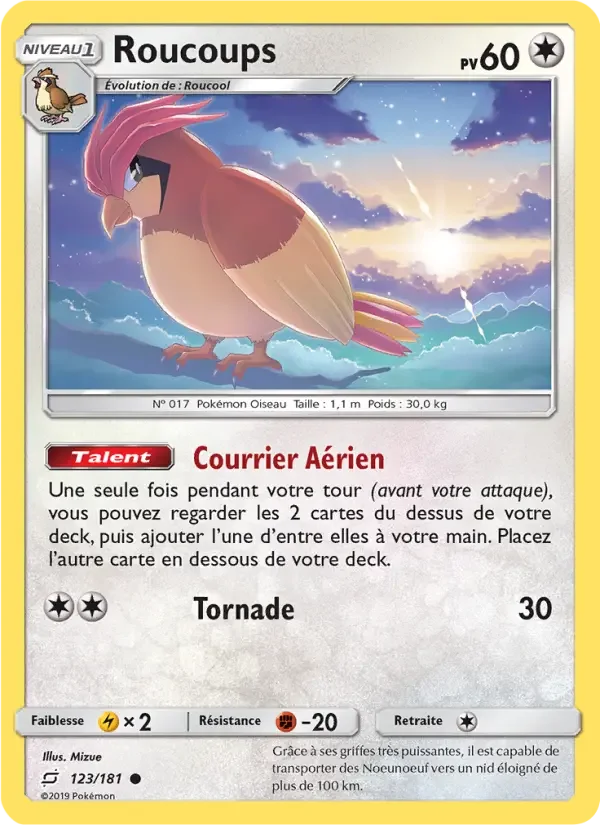 Carte Pokémon Roucoups — Duo de Choc