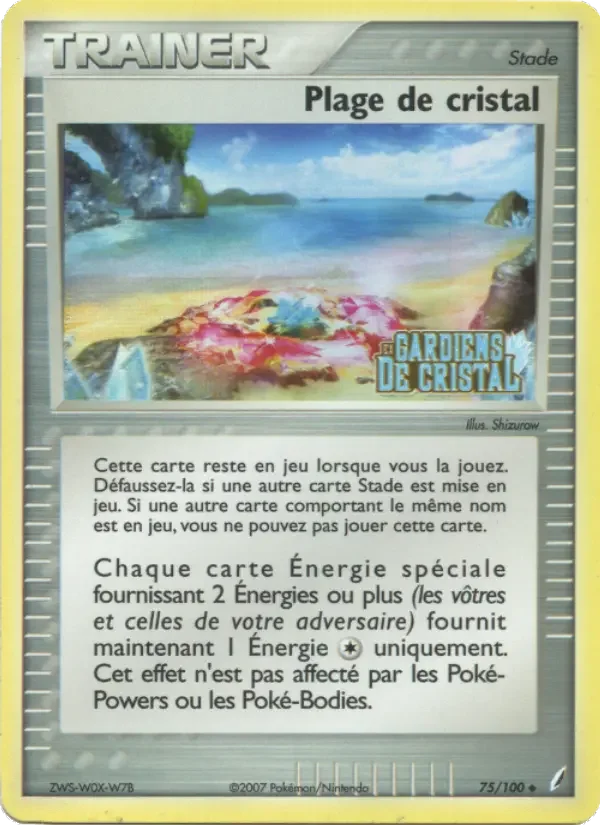 Carte Plage de cristal