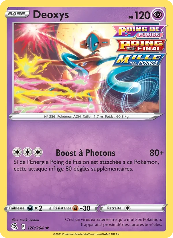 Carte Pokémon Deoxys — Poing de Fusion