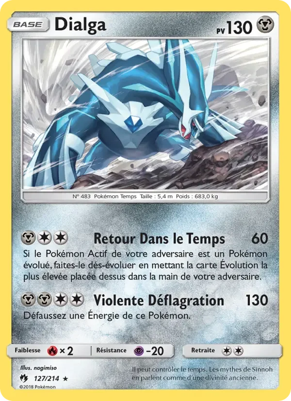Carte Pokémon Dialga — Tonnerre Perdu