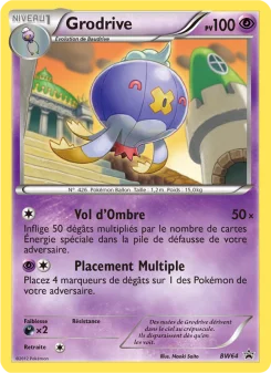 Carte Pokémon Grodrive — Promos Noir et Blanc