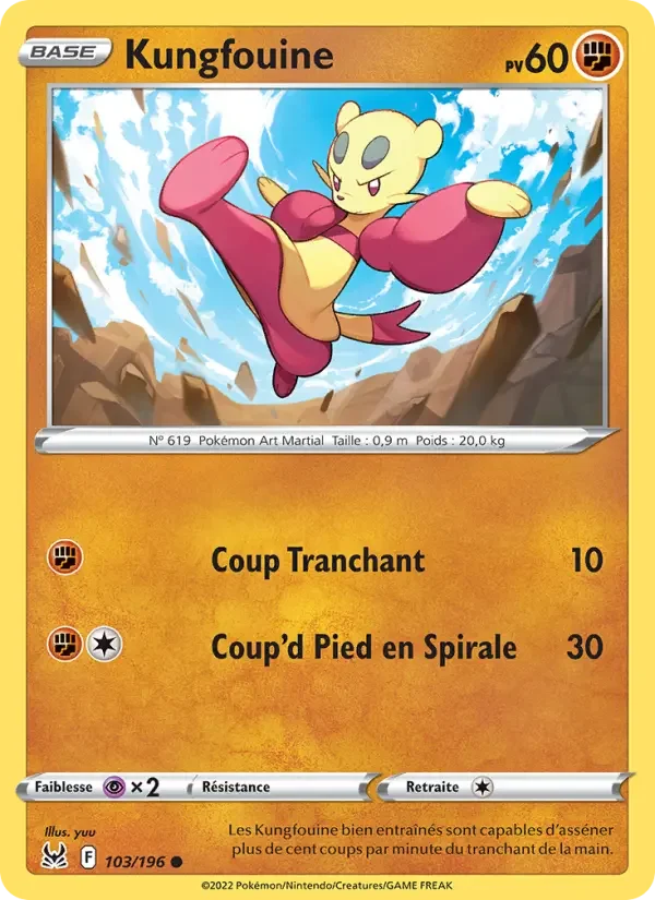 Carte Pokémon Kungfouine — Origine Perdue