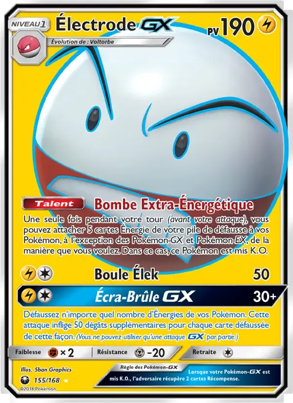 Carte Pokémon Électrode GX — Tempête Céleste