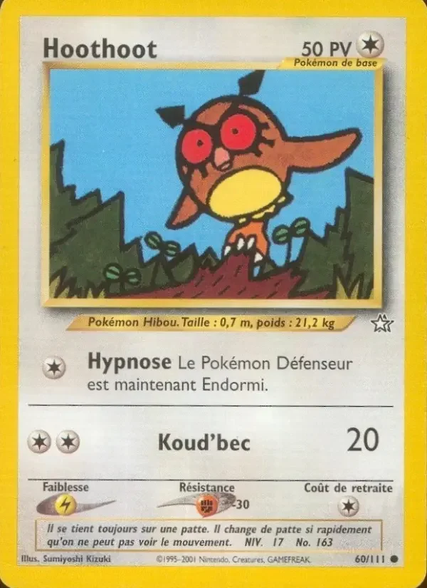 Carte Pokémon Hoothoot — Neo Genesis