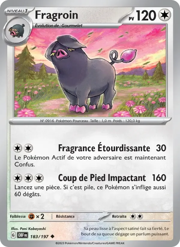 Carte Pokémon Fragroin — Flammes Obsidiennes
