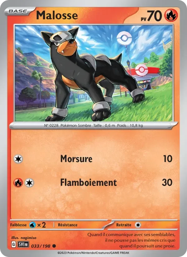 Carte Pokémon Malosse — Écarlate et Violet