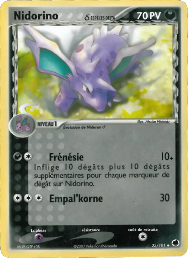 Carte Pokémon Nidorino δ — Île des Dragons