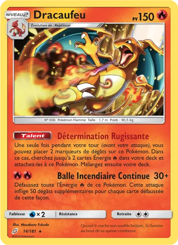 Carte Pokémon Dracaufeu — Duo de Choc
