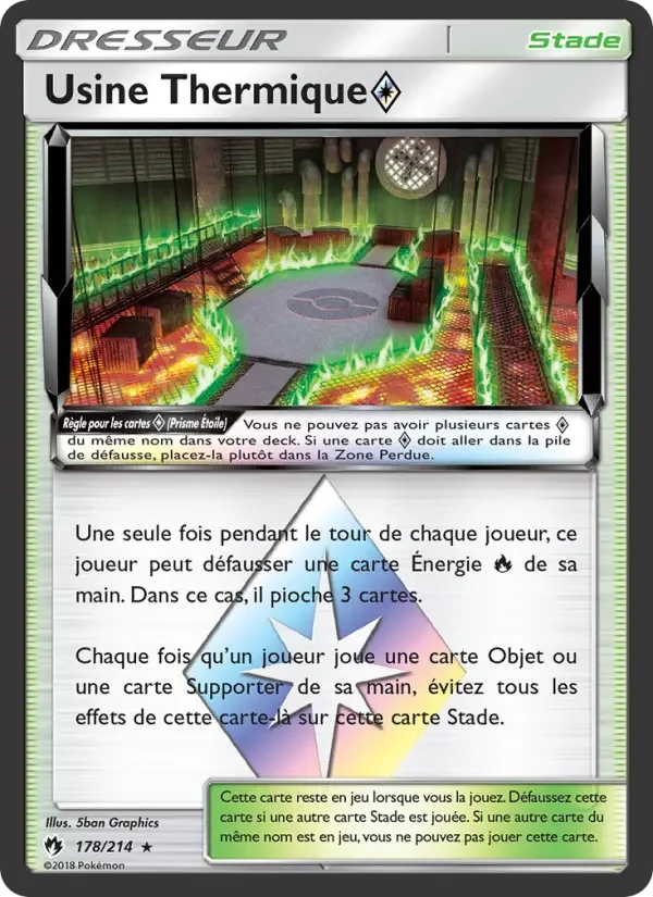 Carte Pokémon Usine Thermique ◇ — Tonnerre Perdu