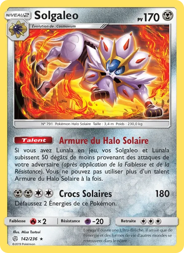 Carte Pokémon Solgaleo — Éclipse Cosmique