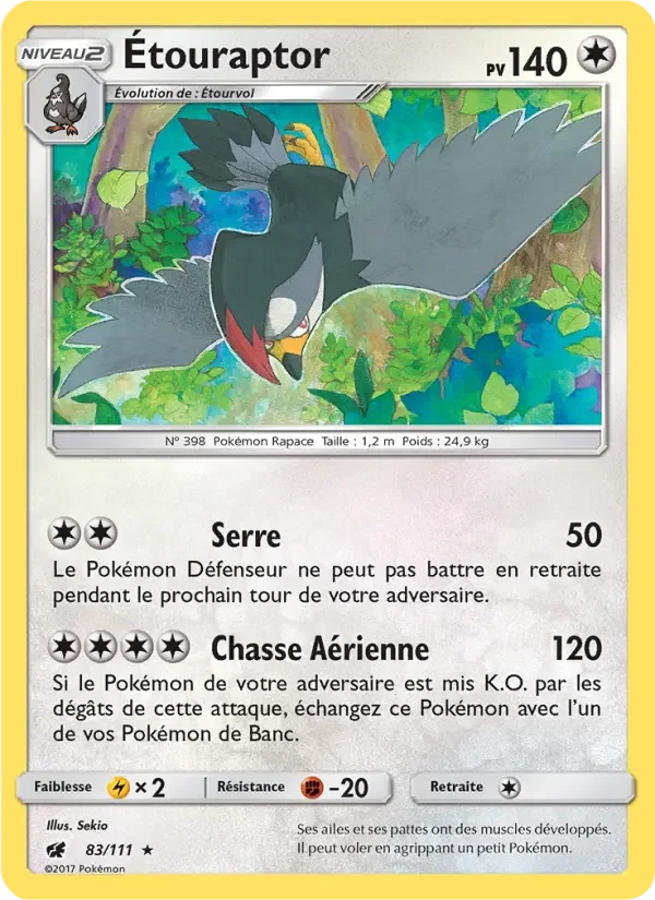 Carte Pokémon Étouraptor — Invasion Carmin