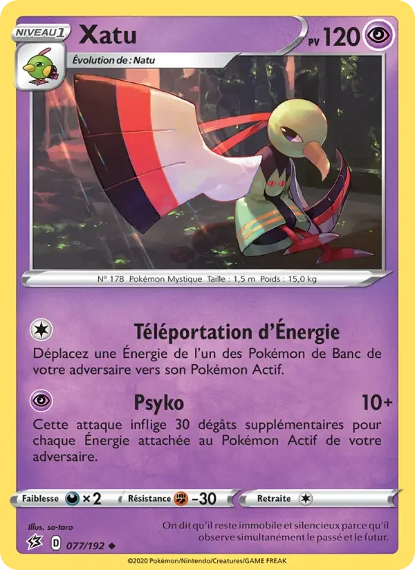 Carte Pokémon Xatu — Clash des Rebelles