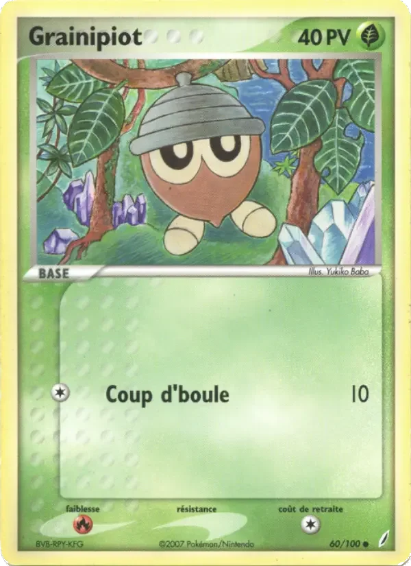 Carte Pokémon Grainipiot — Gardiens de Cristal