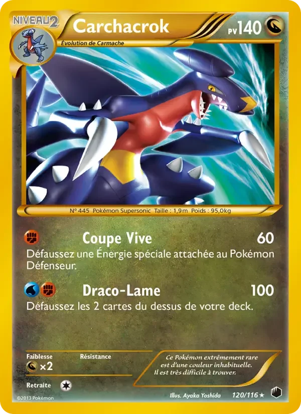 Carte Pokémon Carchacrok — Glaciation Plasma
