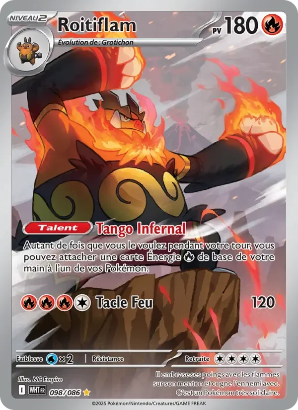 Carte Pokémon Roitiflam — Flamme Blanche