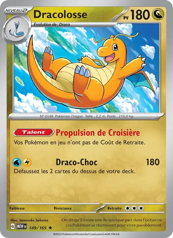 Carte Pokémon Dracolosse — Pokémon 151